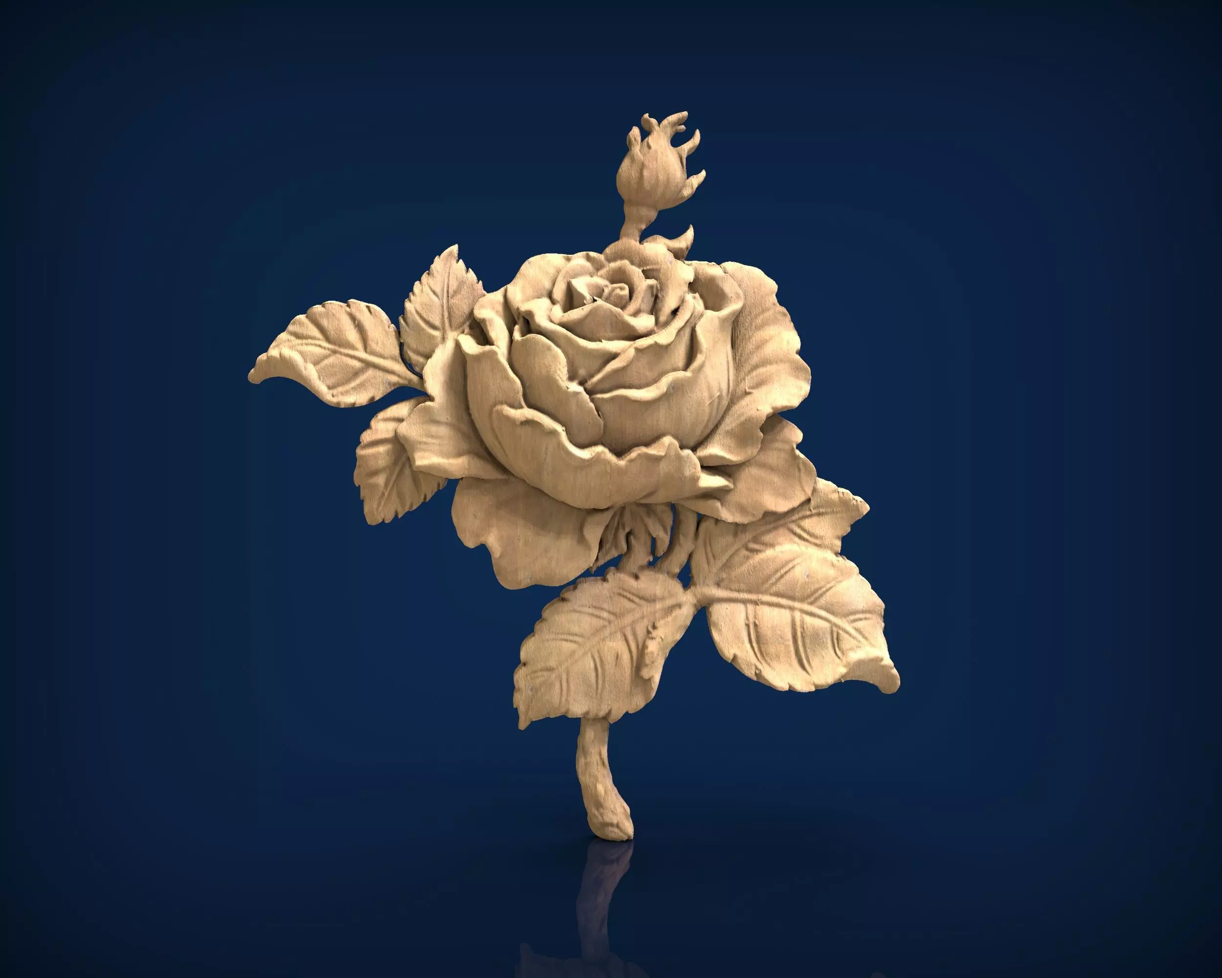 Carved panel painting STL 3D model_0