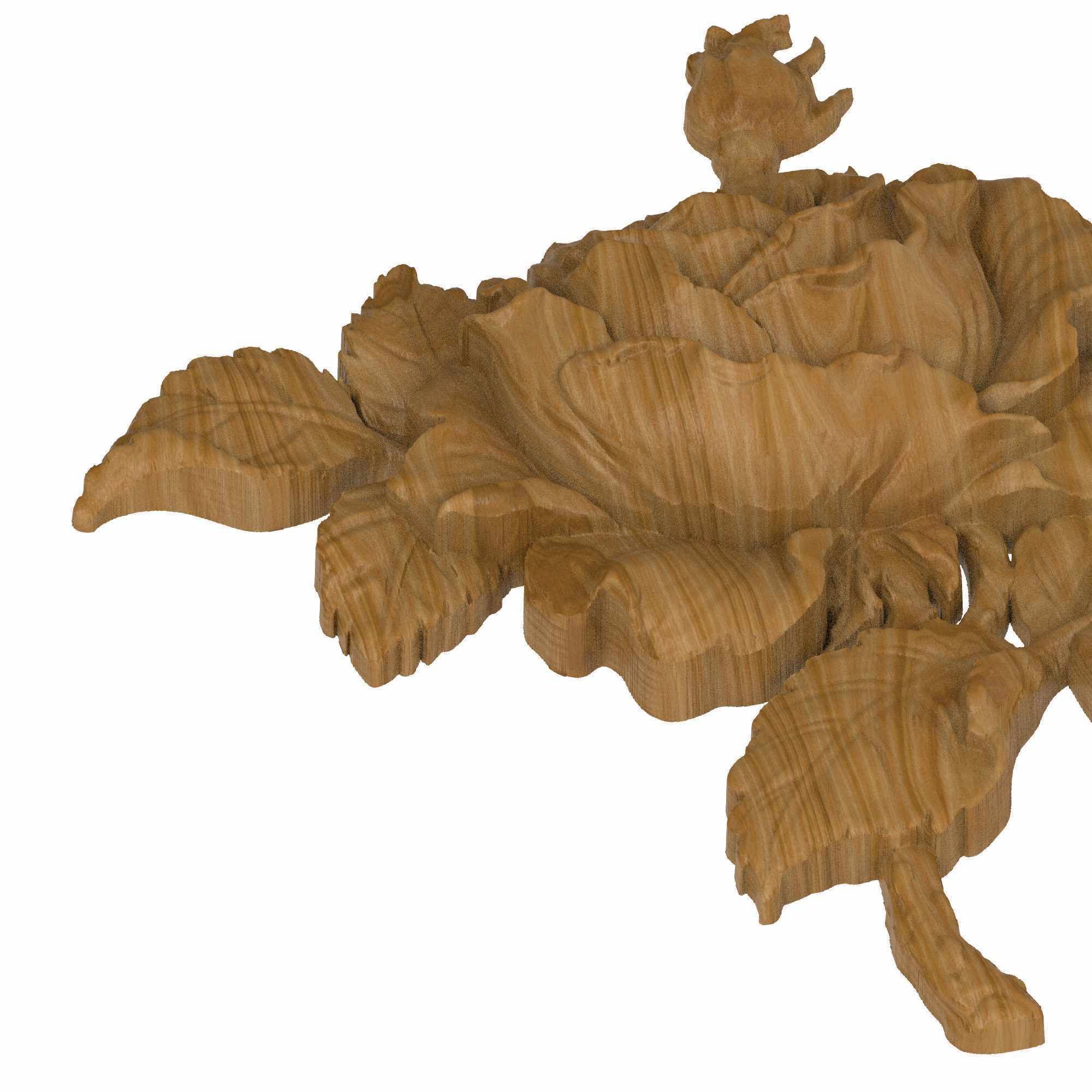 Carved panel painting STL 3D model_3