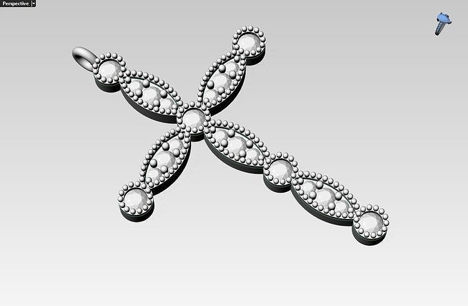 marquise and diamond cross  3D print model