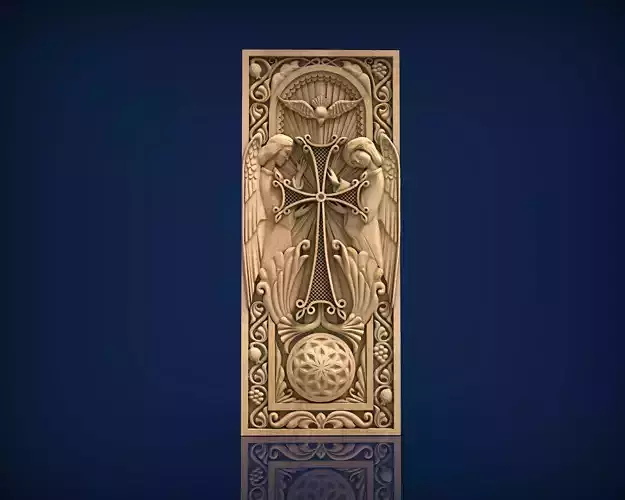 Carved panel painting STL