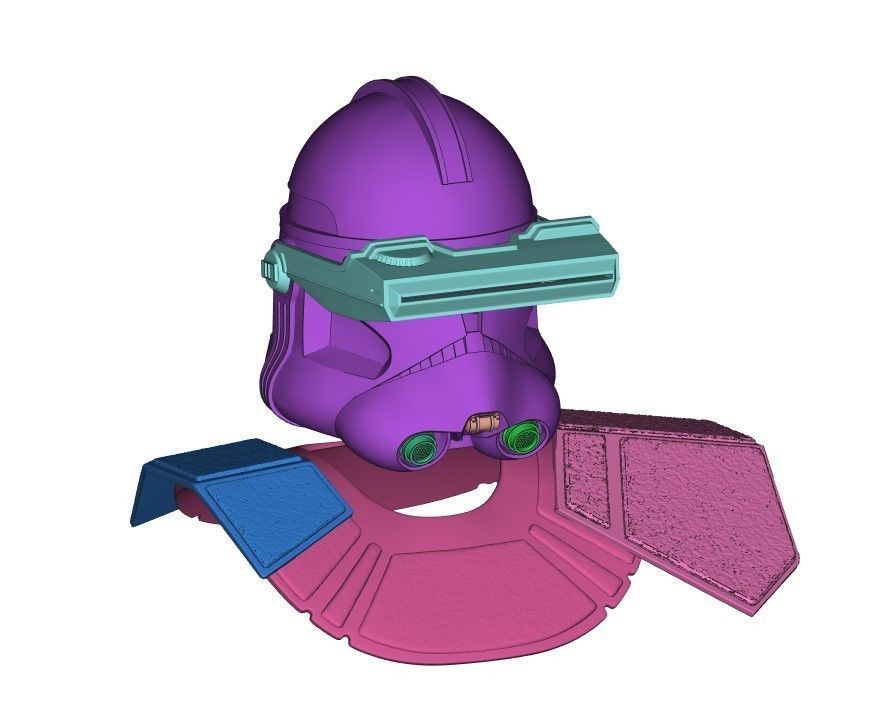 Commander Bly Full Size Helmet Props STL Files 3D model 3D printable