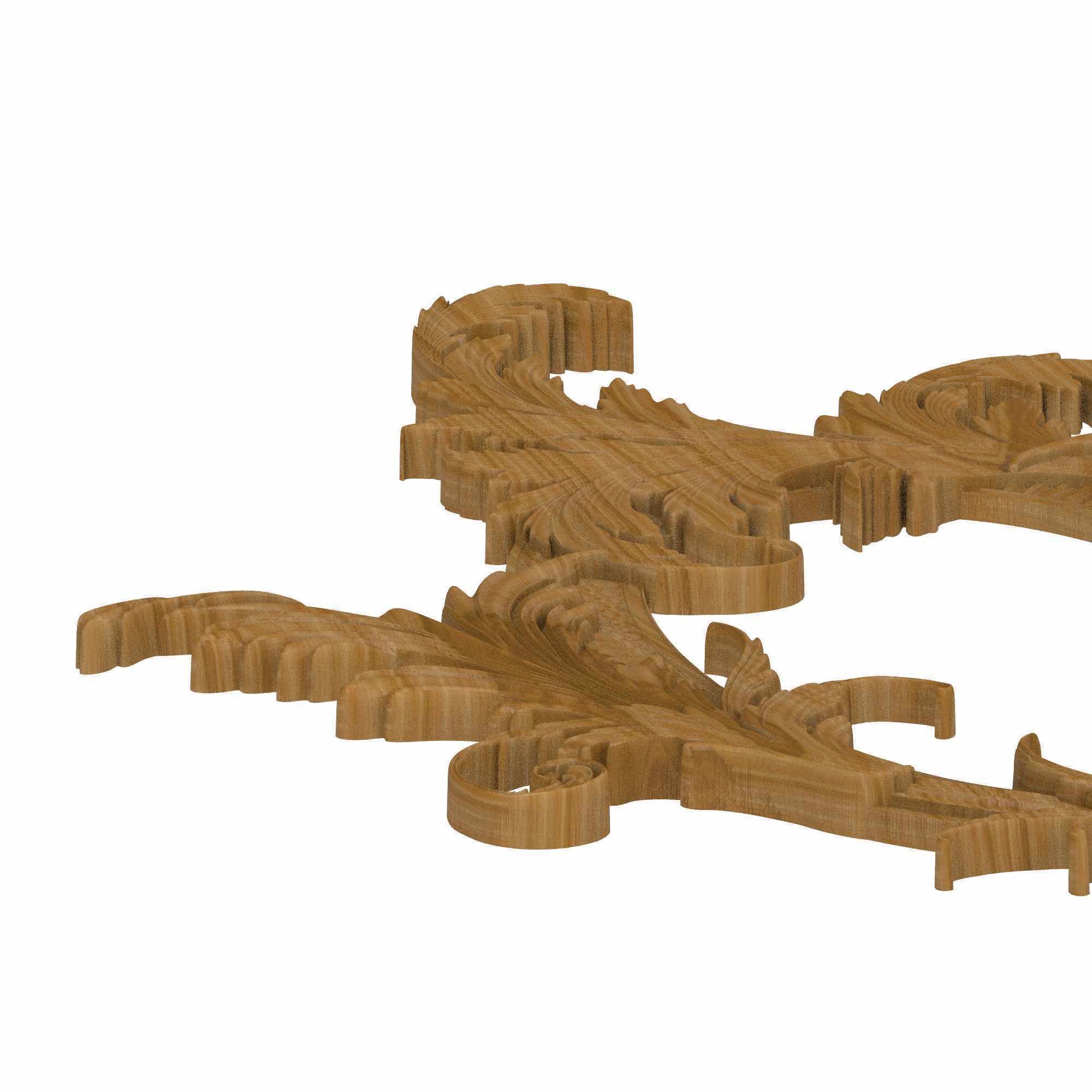 Carved frame painting STL 3D model_3