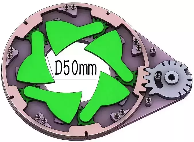 D50M5BTY2 mechanical mechanism 3d printing shutter iris diy  3D print model