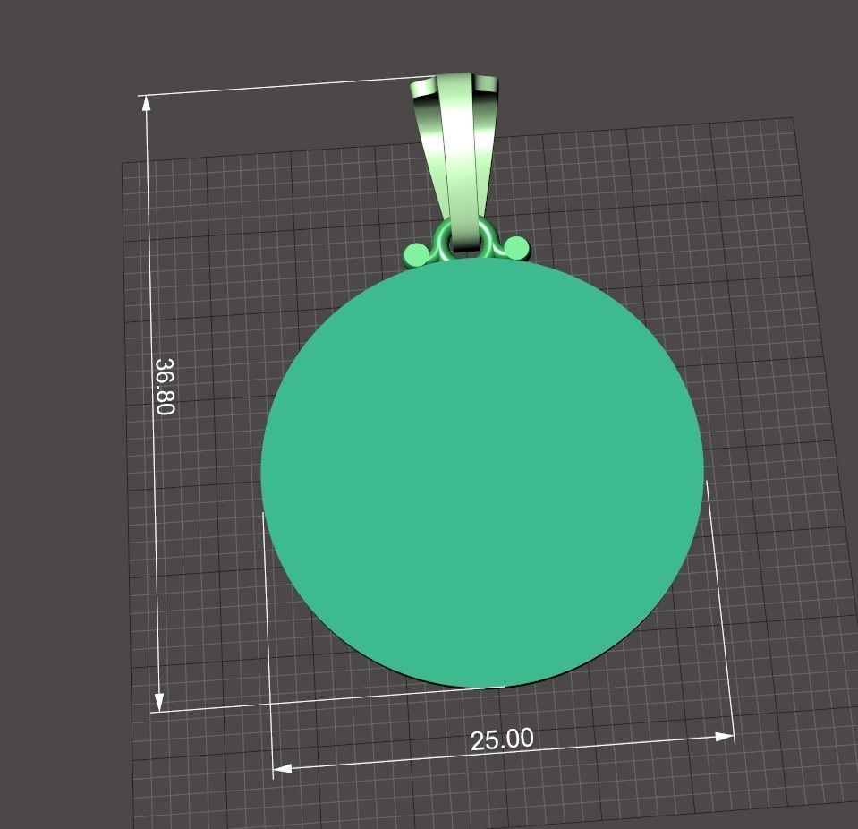 Virgin Mary pendant 3D print model_7