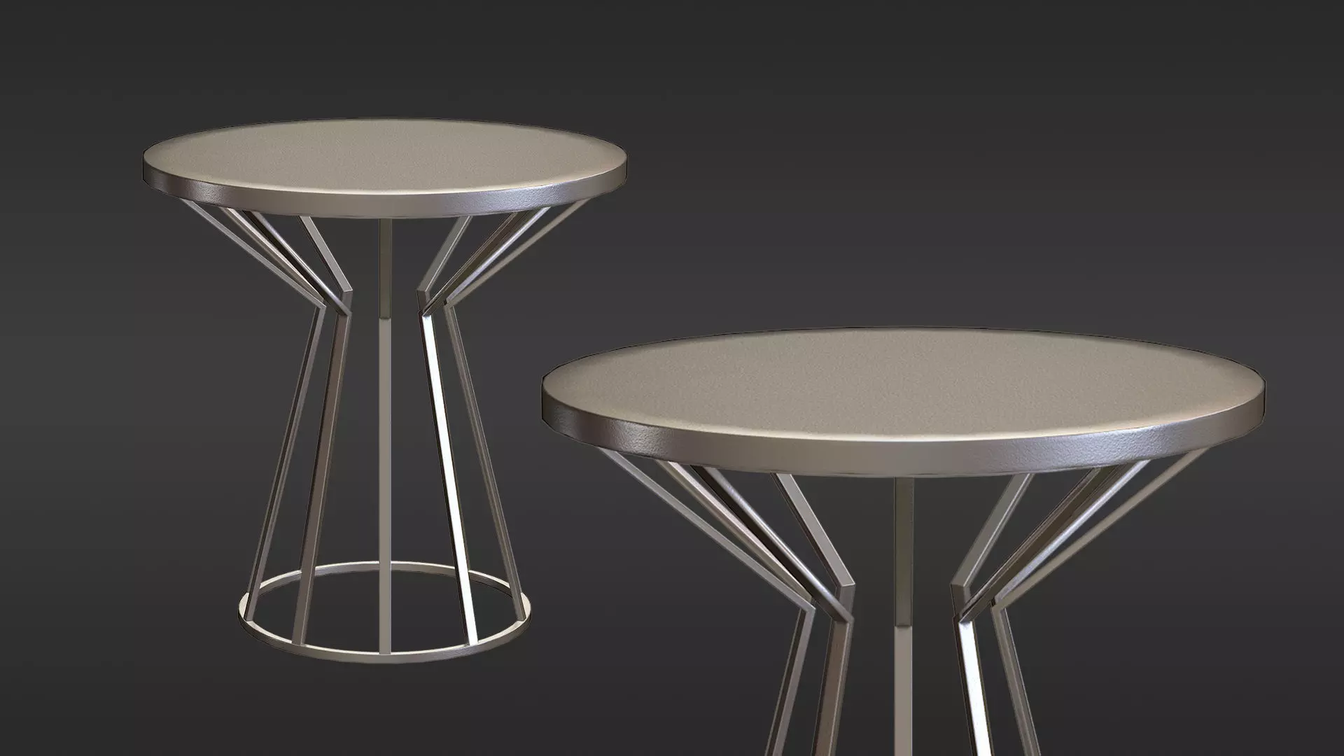 Metal Coffee table Free 3D model_0