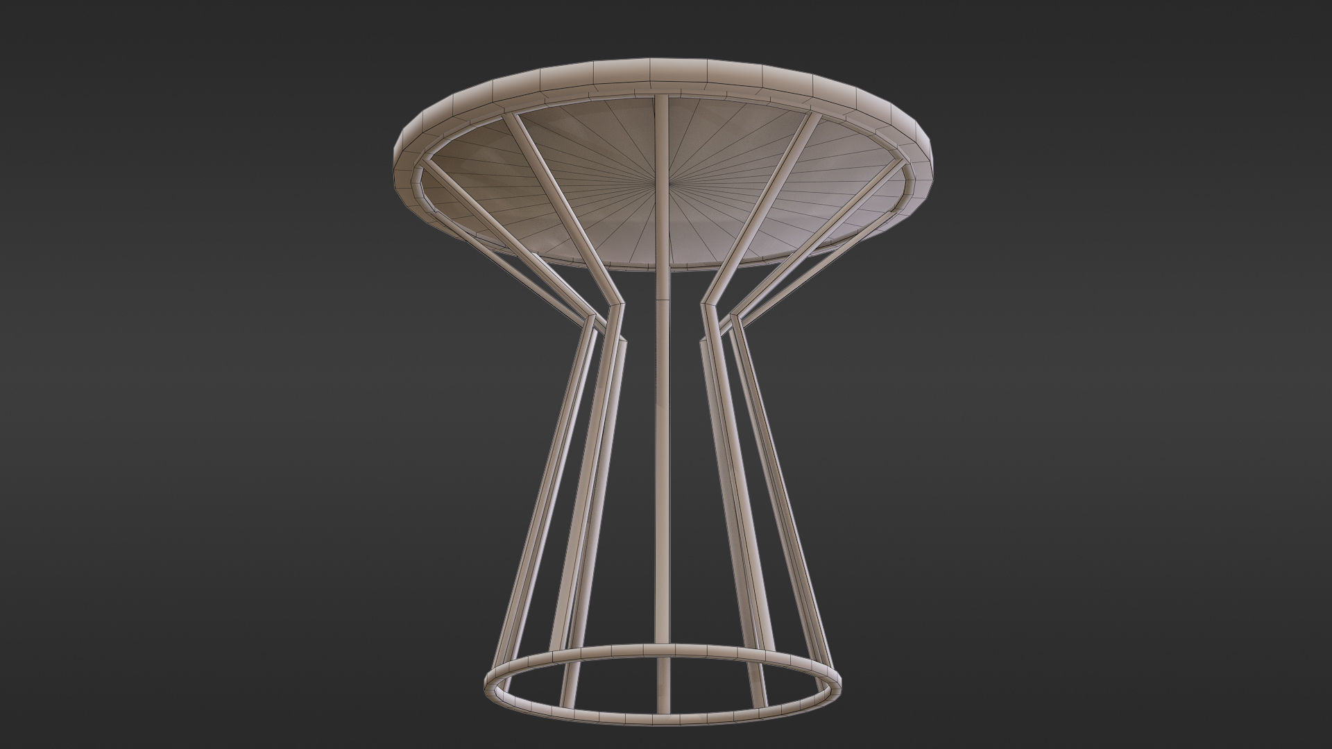 Metal Coffee table Free 3D model_10