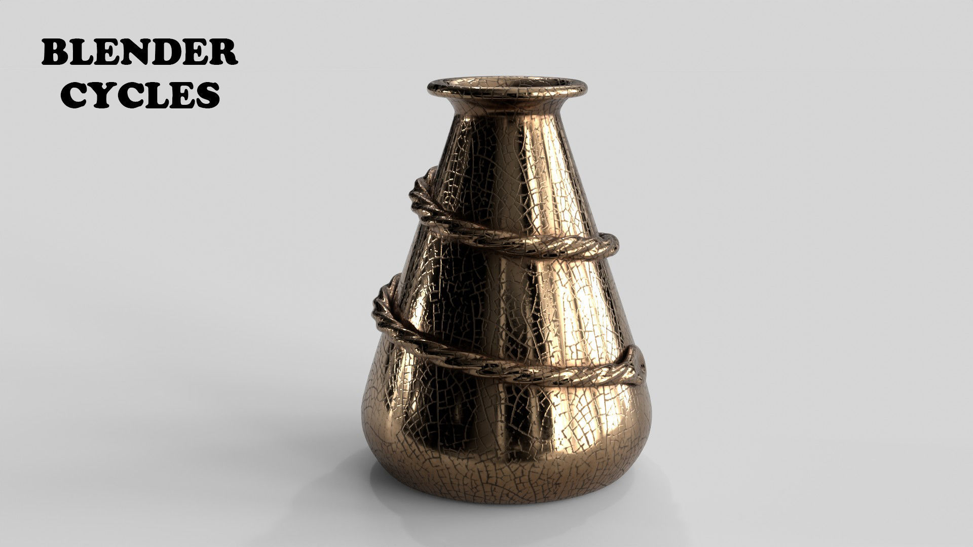 Metal Vase set of 2 3D Model Collection_16