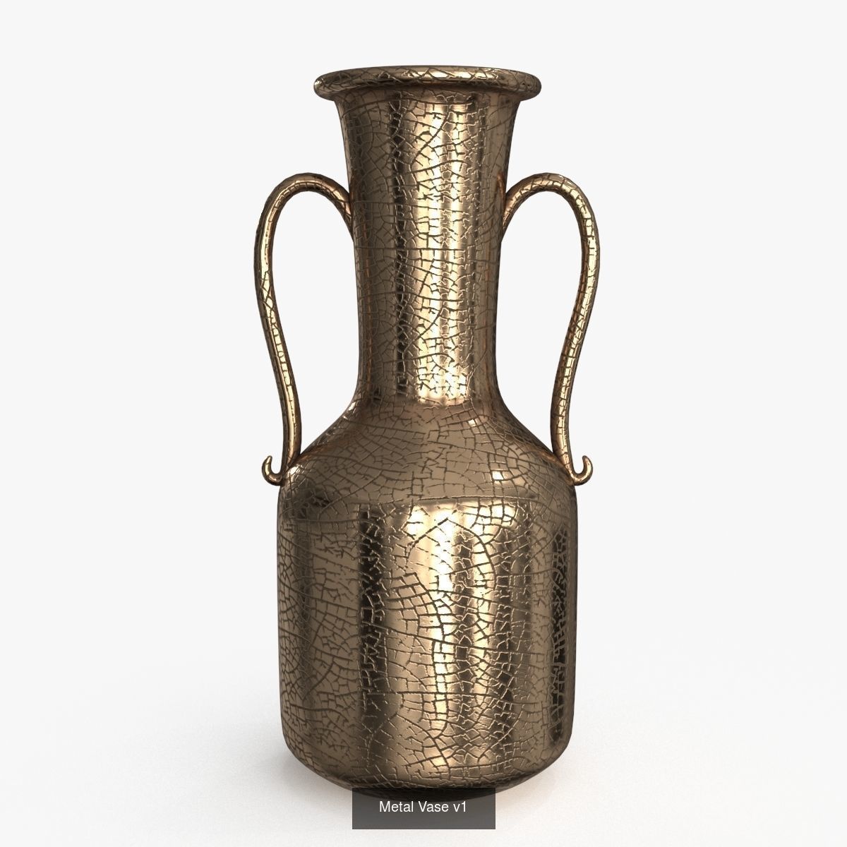 Metal Vase set of 2 3D Model Collection_4