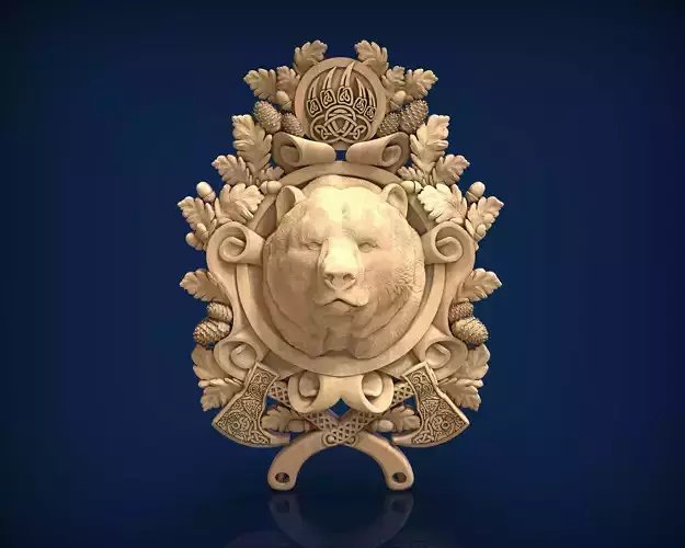 Carved panel painting STL