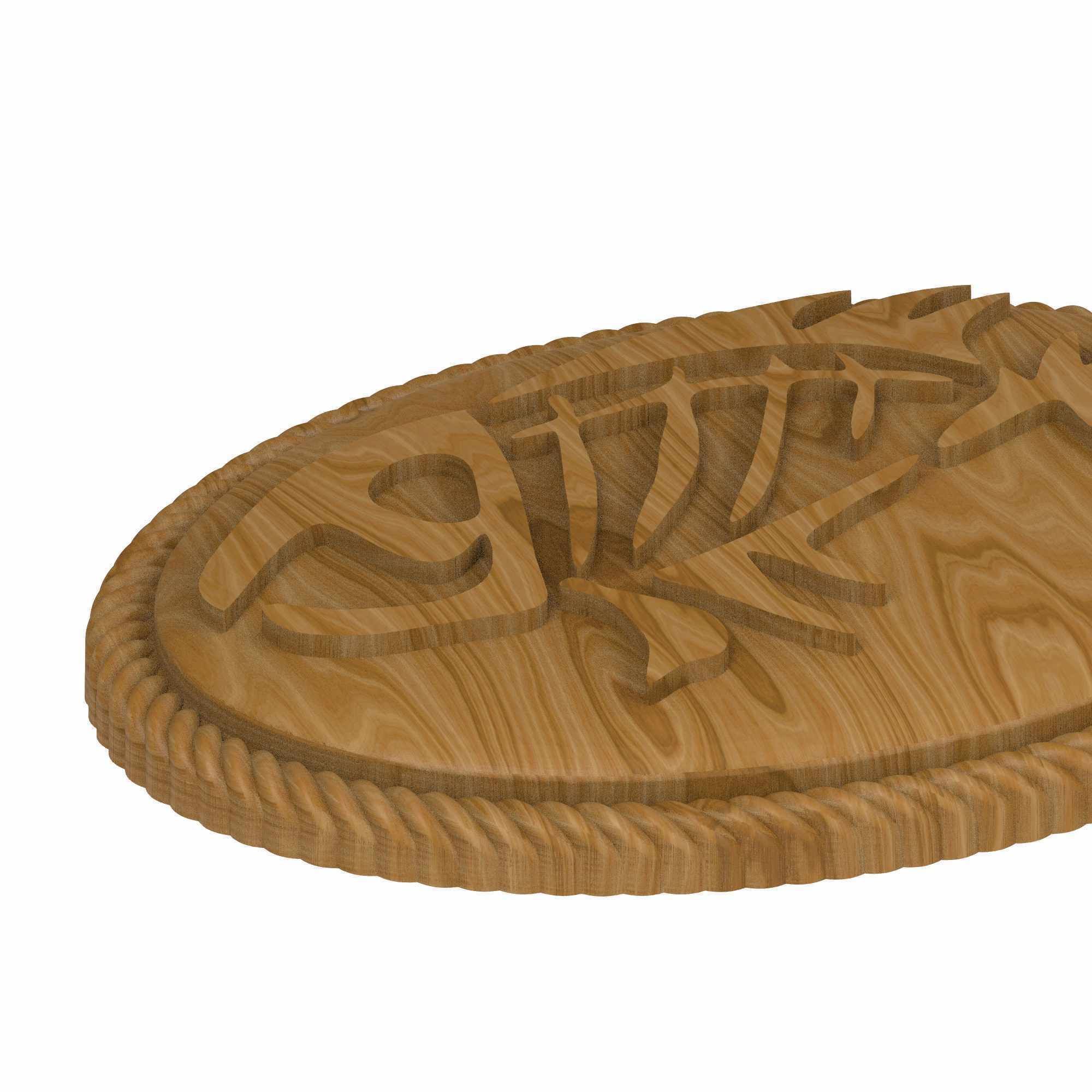 Carved panel painting STL 3D model_2