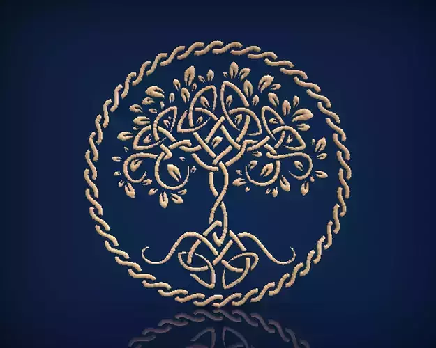 Carved panel painting STL