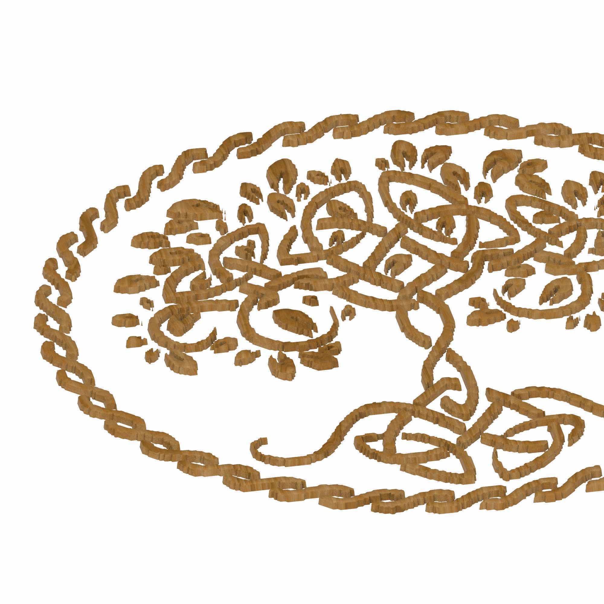 Carved panel painting STL 3D model_2