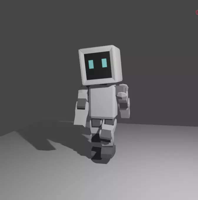 Small Robot PBR Free low-poly 3D model_0