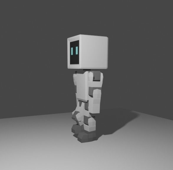 Small Robot PBR Free low-poly 3D model_3