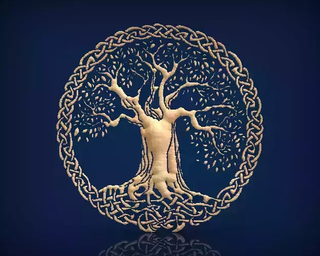 Carved panel painting STL