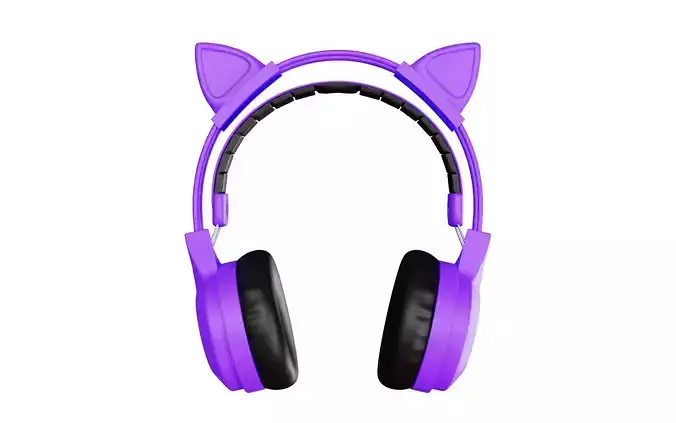 Headphones design 3d rendering for product mockup