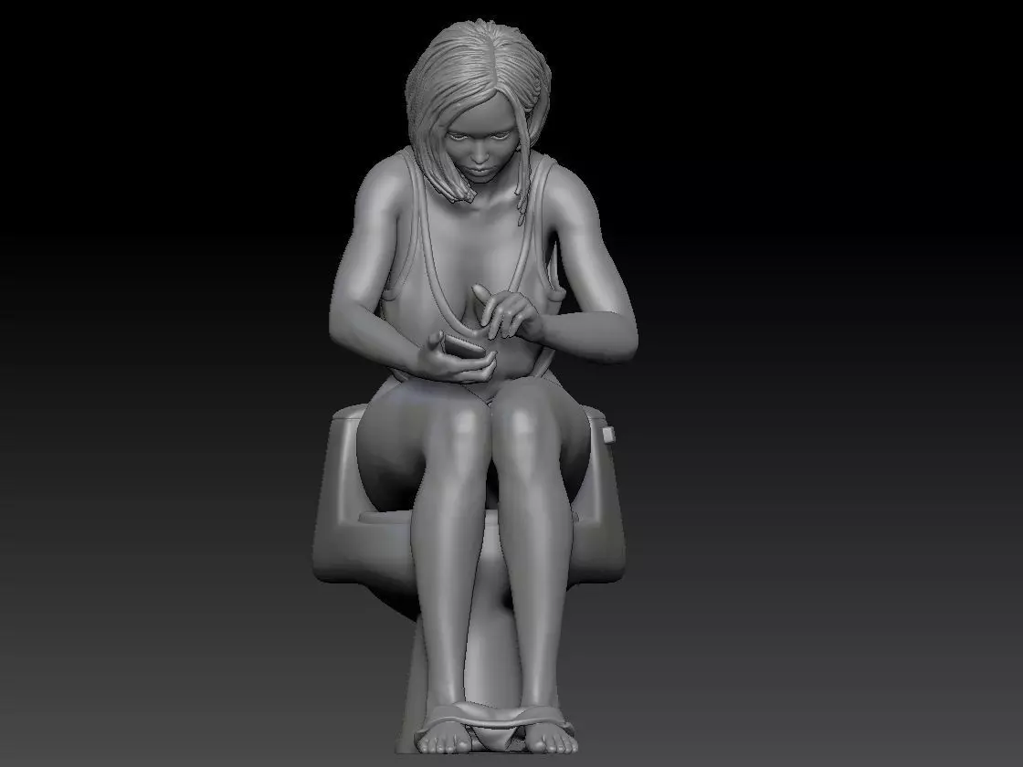GIRL TOILET 2 3D print model_0
