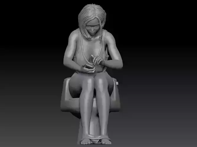 GIRL TOILET 2 3D print model