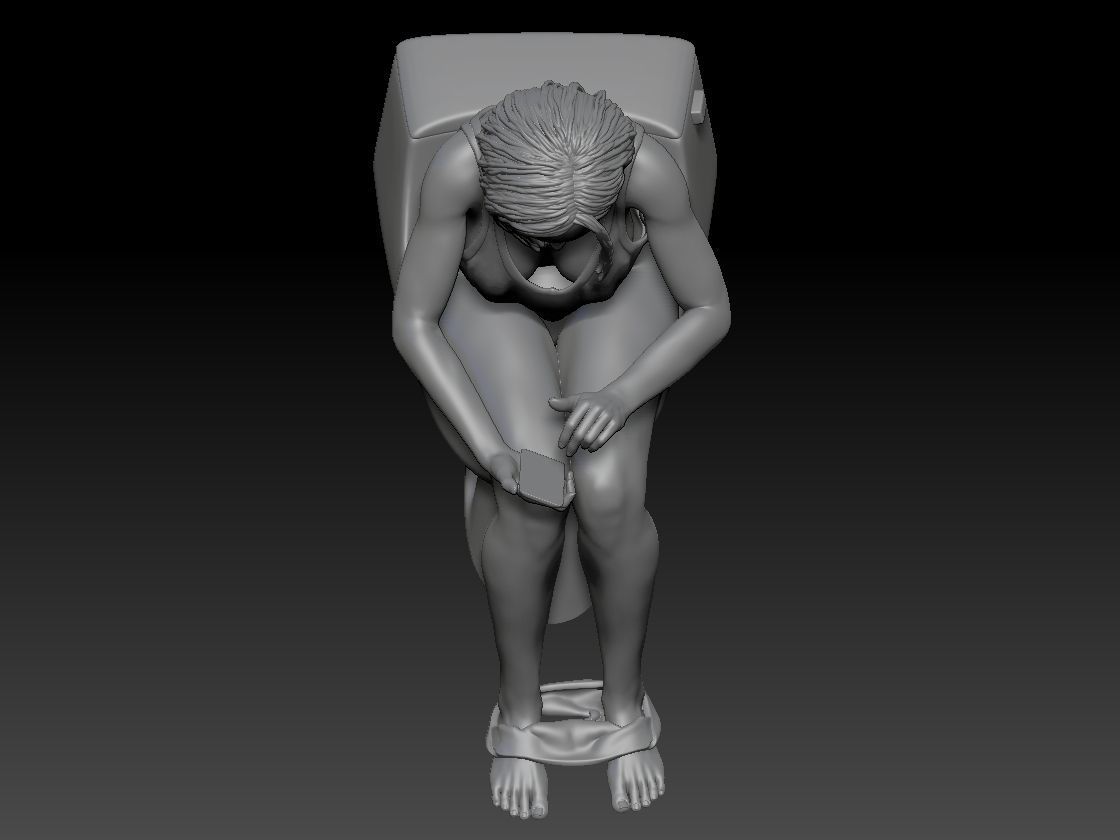 GIRL TOILET 2 3D print model_4