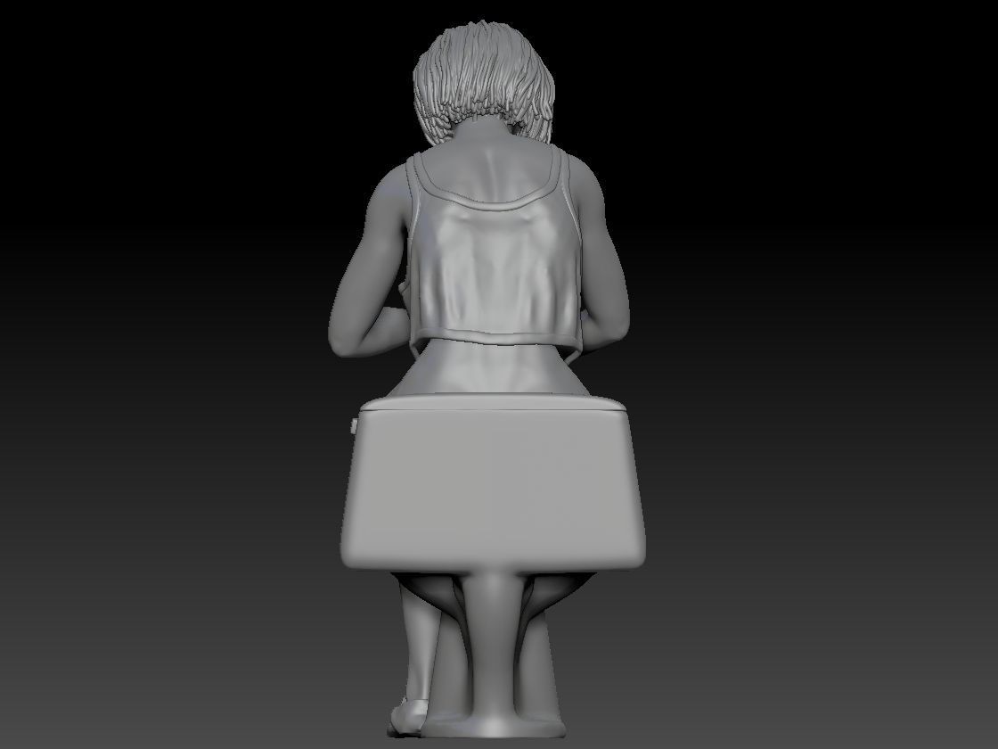 GIRL TOILET 2 3D print model_2