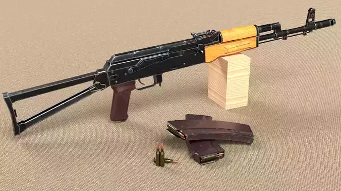AKS-74  Low-poly 3D model