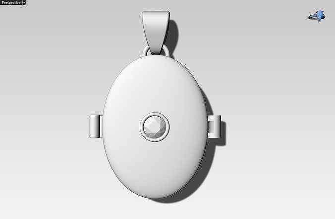 Oval Locket for two pictures 3D print model