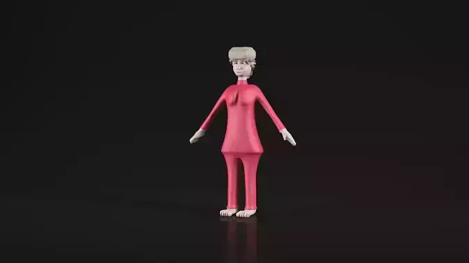CHARACTER MODEL cartoon woman 3D model