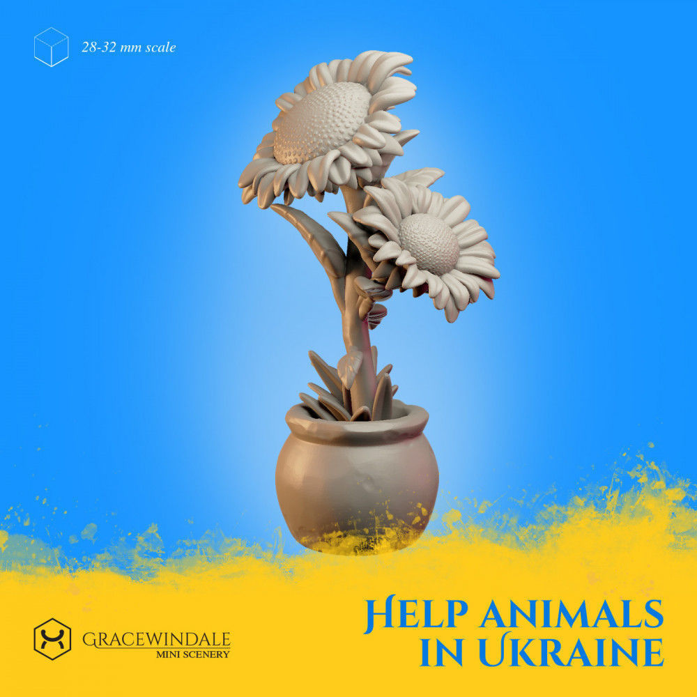 Sunflower of Hope 3D print model_0