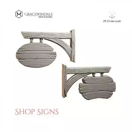 Shop Signs 3D print model