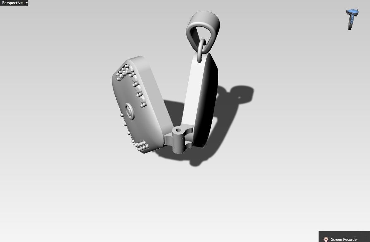 Diamant Locket for two pictures 3D print model_1