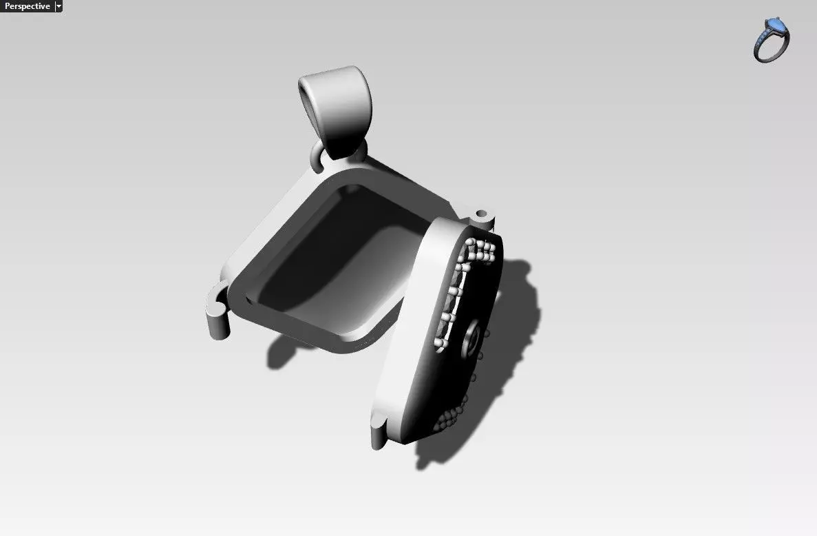 Diamant Locket for two pictures 3D print model_0