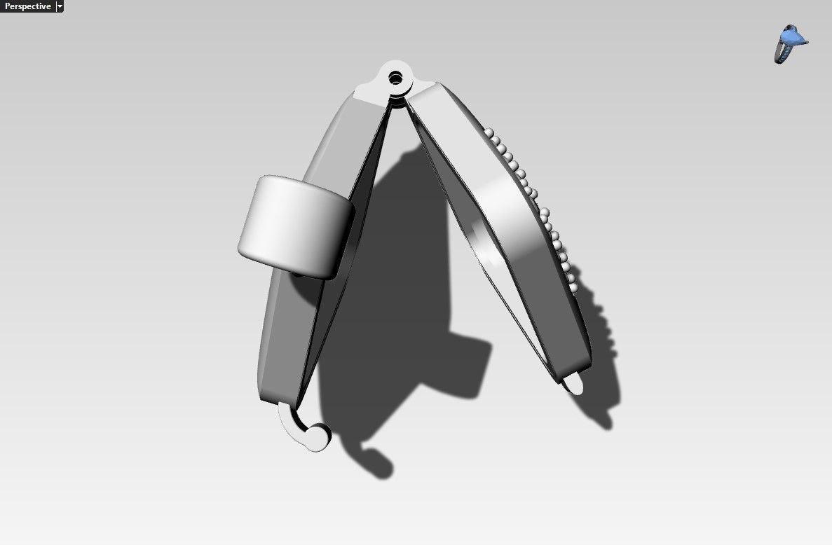 Diamant Locket for two pictures 3D print model_2