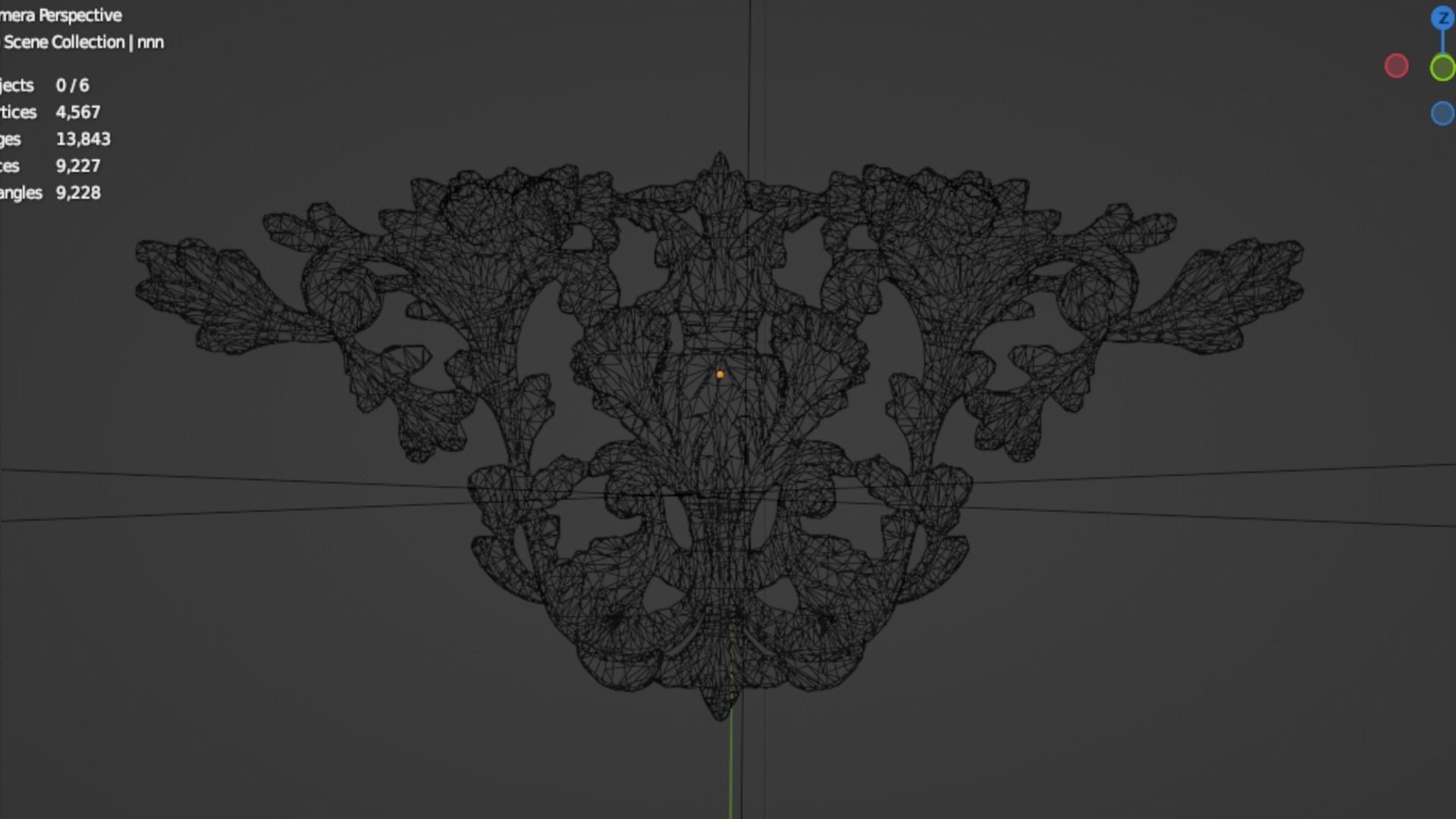 Classic decor ornament 209 3D model_5