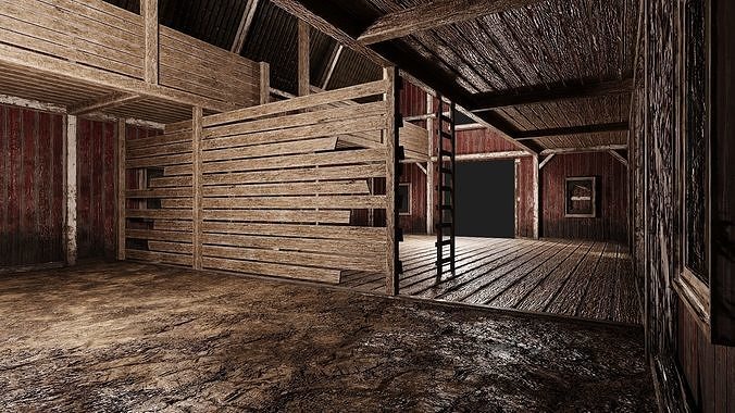 41-42-43-44 - Farm Buildings 4K PBR GameReady Low-poly 3D model 6