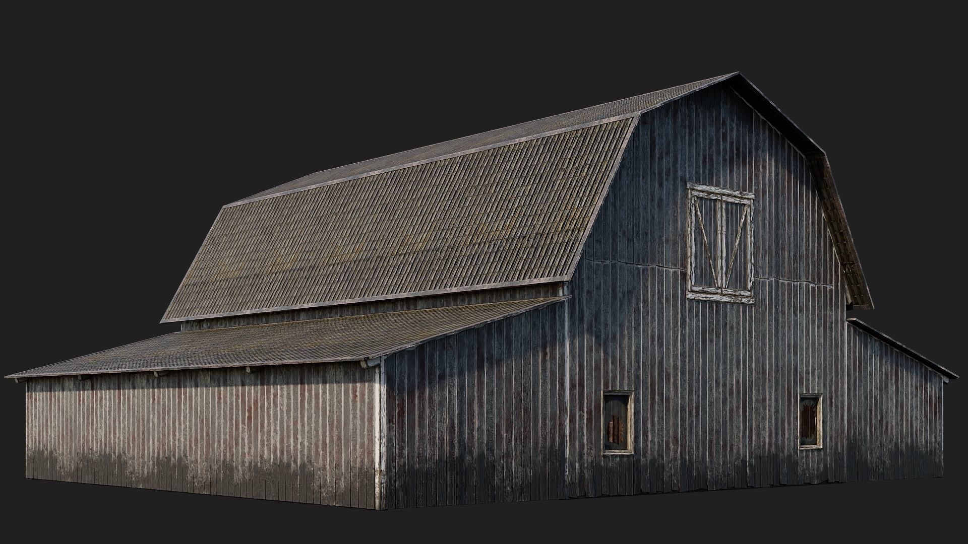 41-42-43-44 - Farm Buildings 4K PBR GameReady Low-poly 3D model_35