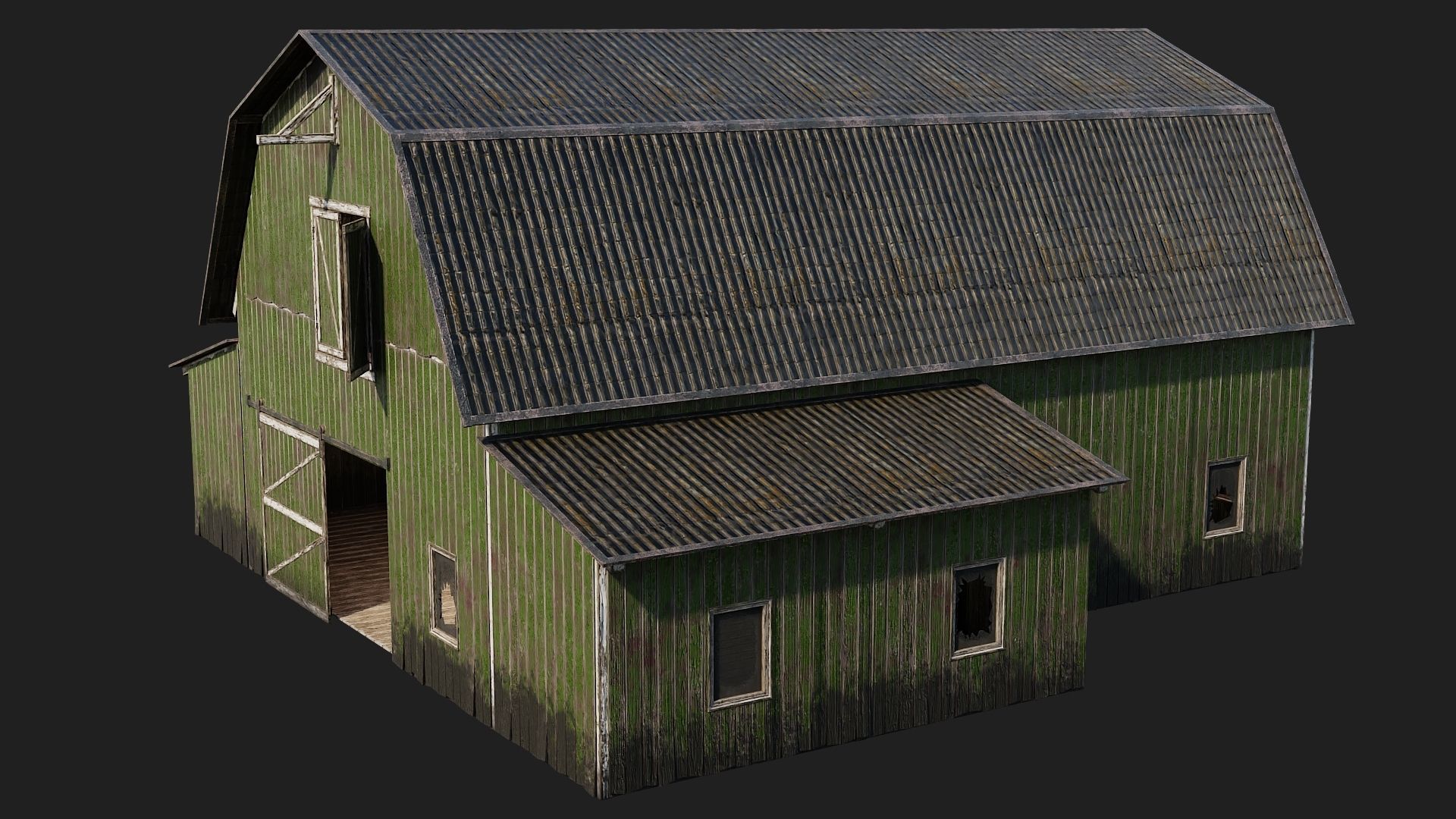 41-42-43-44 - Farm Buildings 4K PBR GameReady Low-poly 3D model_23