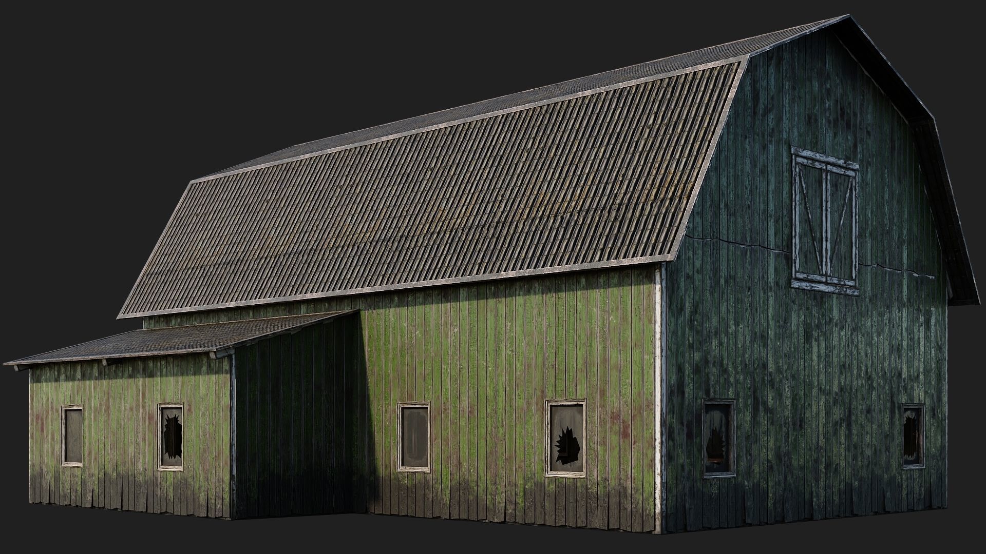 41-42-43-44 - Farm Buildings 4K PBR GameReady Low-poly 3D model_19