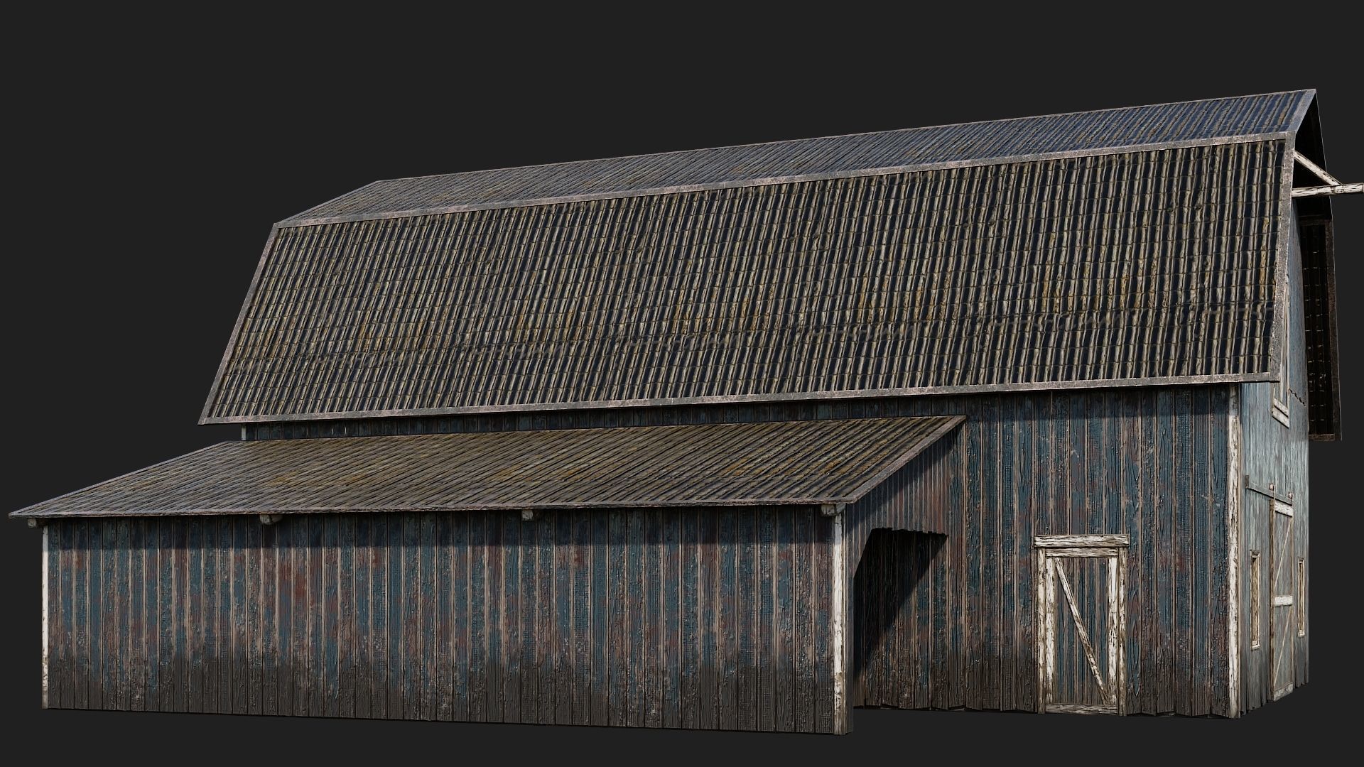 41-42-43-44 - Farm Buildings 4K PBR GameReady Low-poly 3D model_29