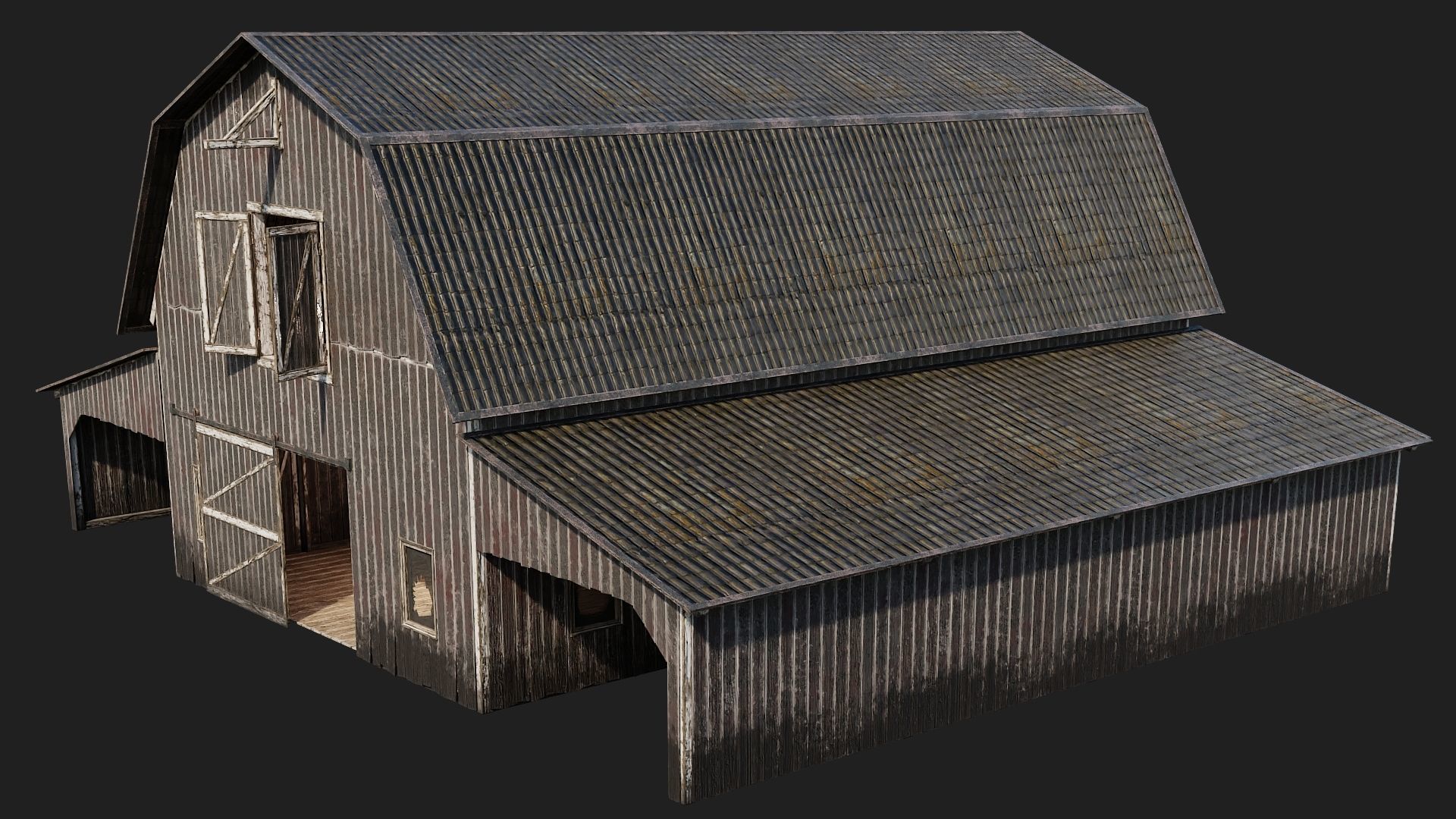 41-42-43-44 - Farm Buildings 4K PBR GameReady Low-poly 3D model_39