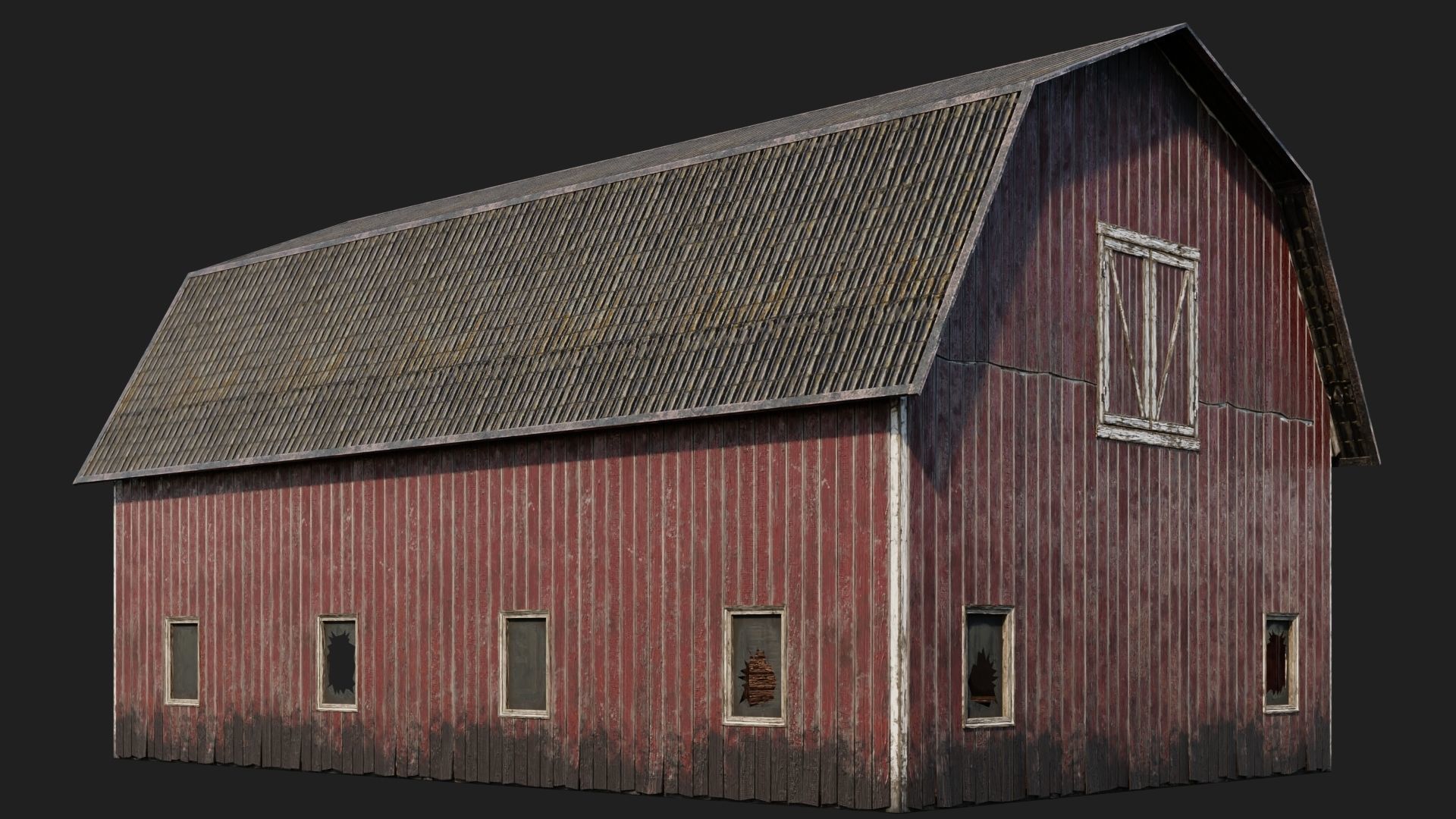41-42-43-44 - Farm Buildings 4K PBR GameReady Low-poly 3D model_12