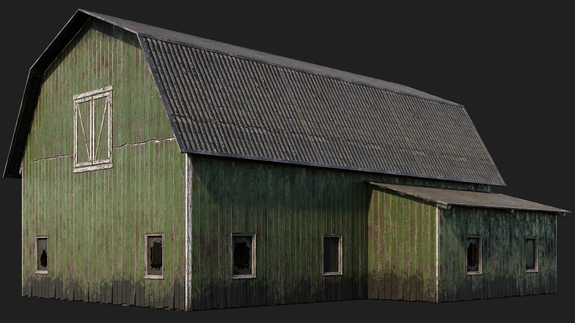 41-42-43-44 - Farm Buildings 4K PBR GameReady Low-poly 3D model_20