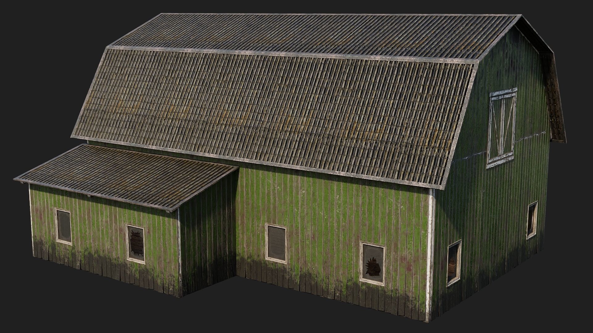 41-42-43-44 - Farm Buildings 4K PBR GameReady Low-poly 3D model_24
