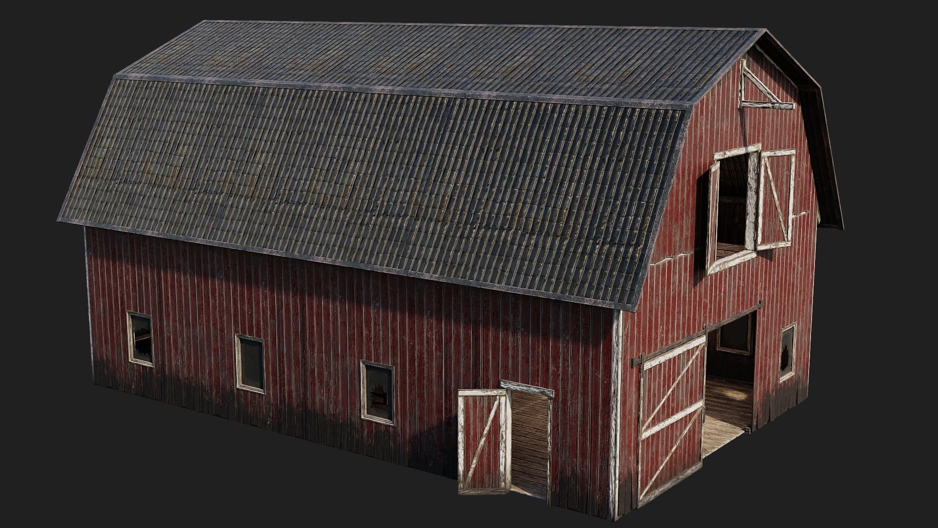 41-42-43-44 - Farm Buildings 4K PBR GameReady Low-poly 3D model_14