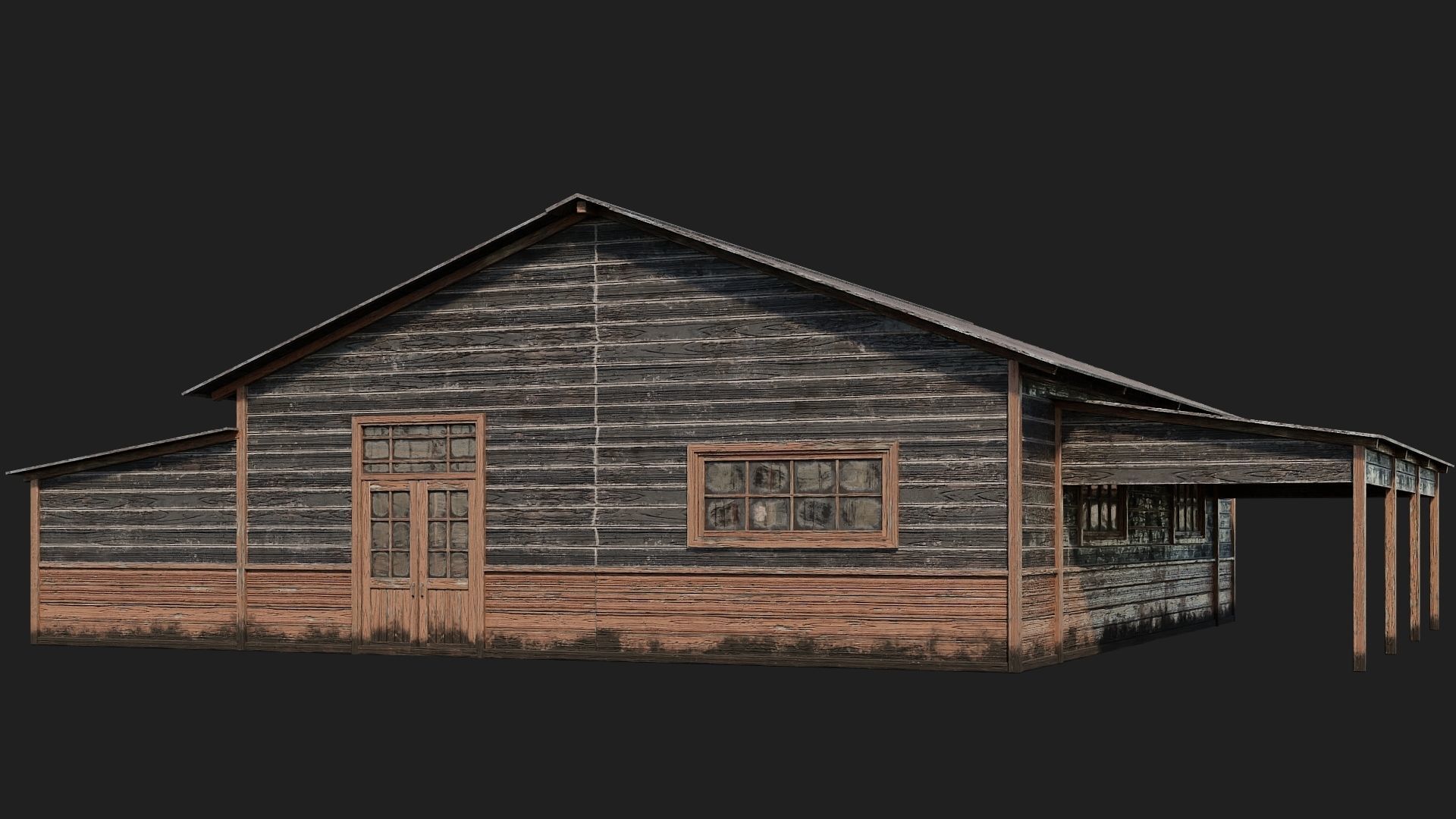 45-46-47-48 - Farm Buildings 4K PBR GameReady Low-poly 3D model_36