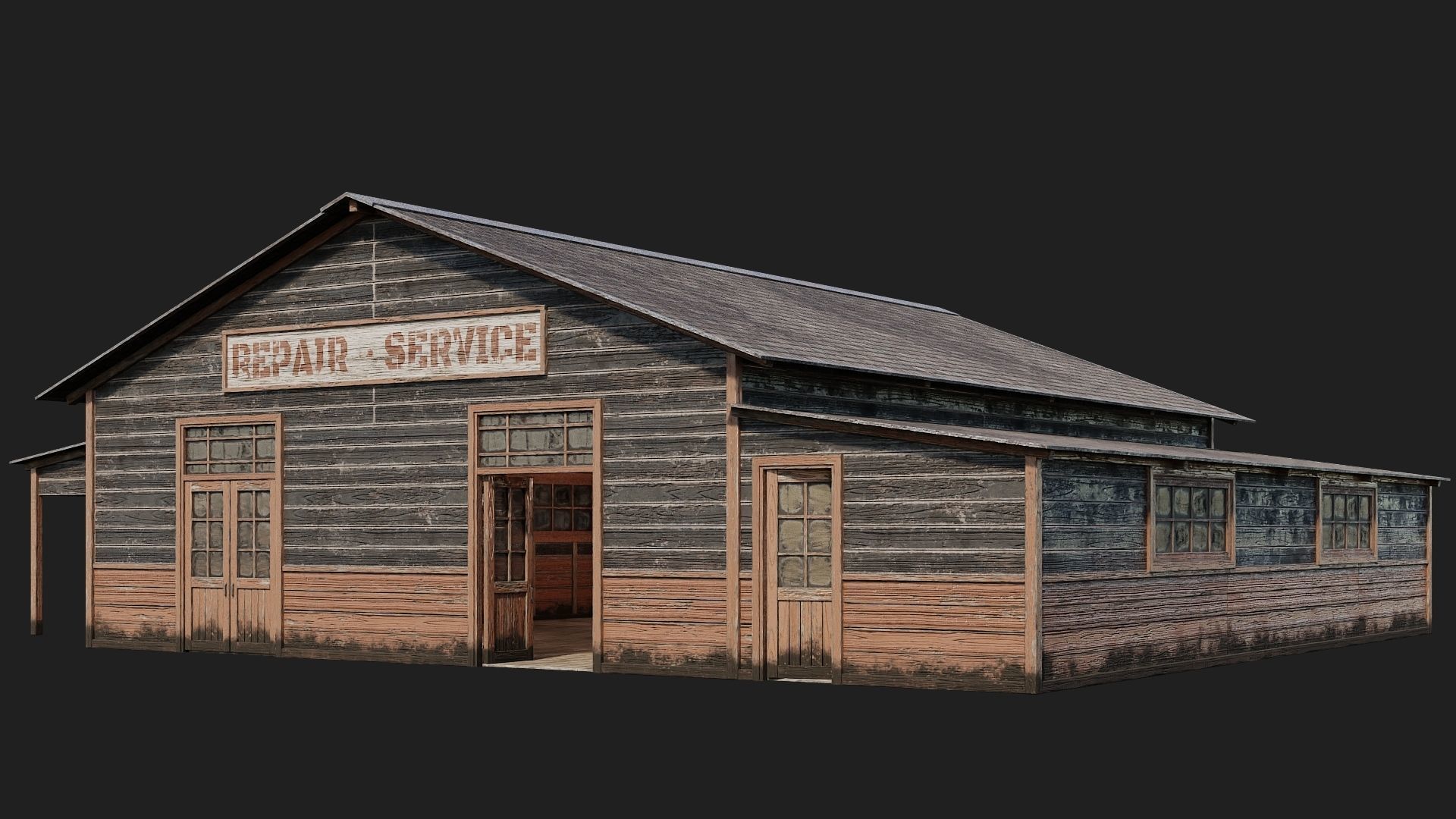 45-46-47-48 - Farm Buildings 4K PBR GameReady Low-poly 3D model_34