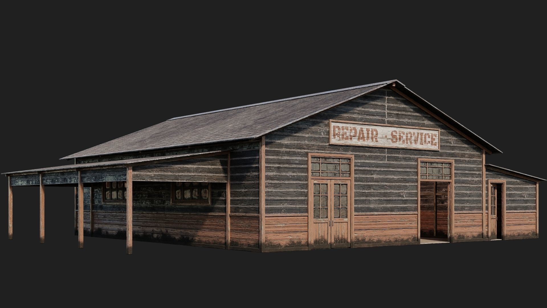 45-46-47-48 - Farm Buildings 4K PBR GameReady Low-poly 3D model_4