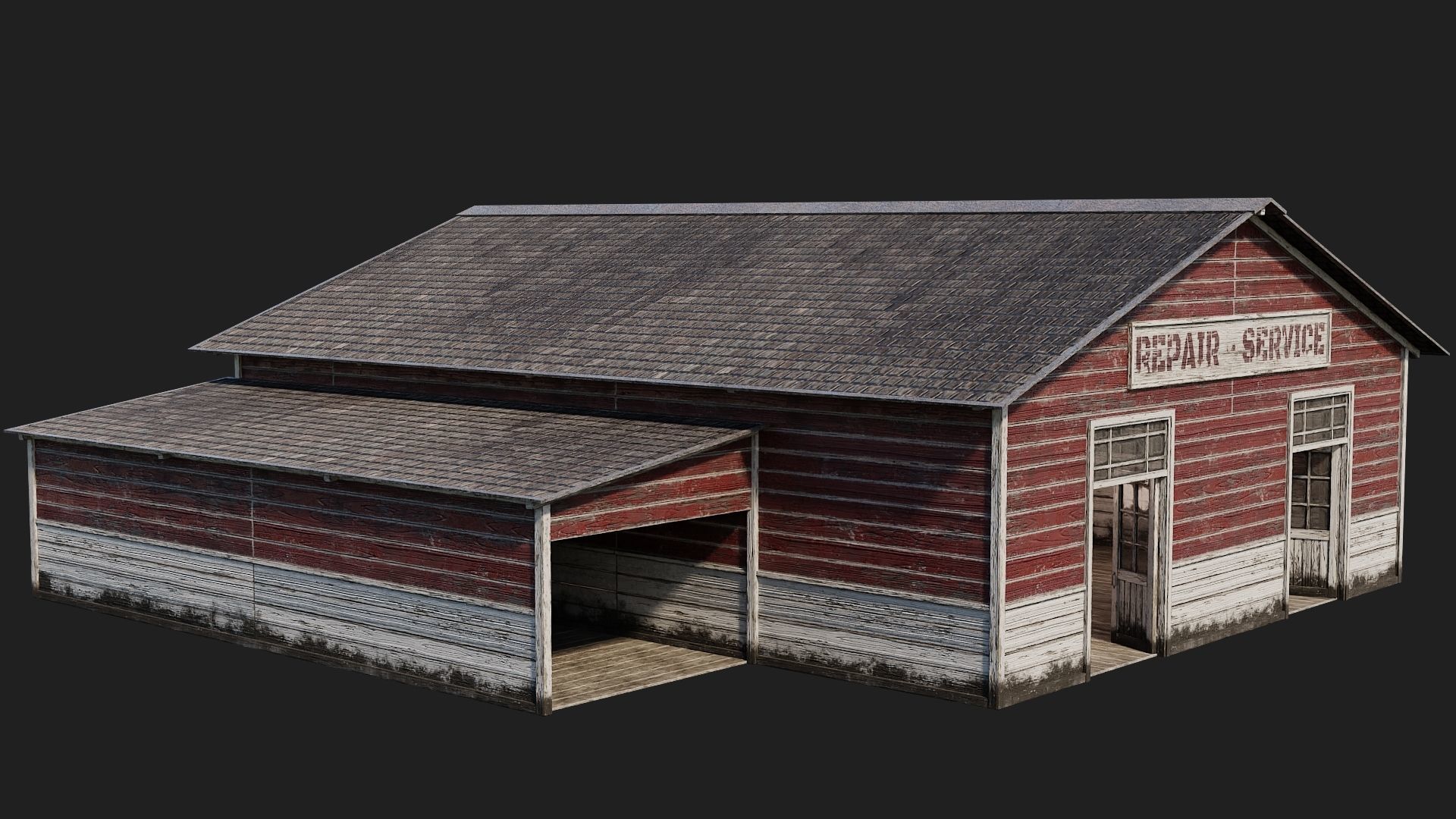 45-46-47-48 - Farm Buildings 4K PBR GameReady Low-poly 3D model_22