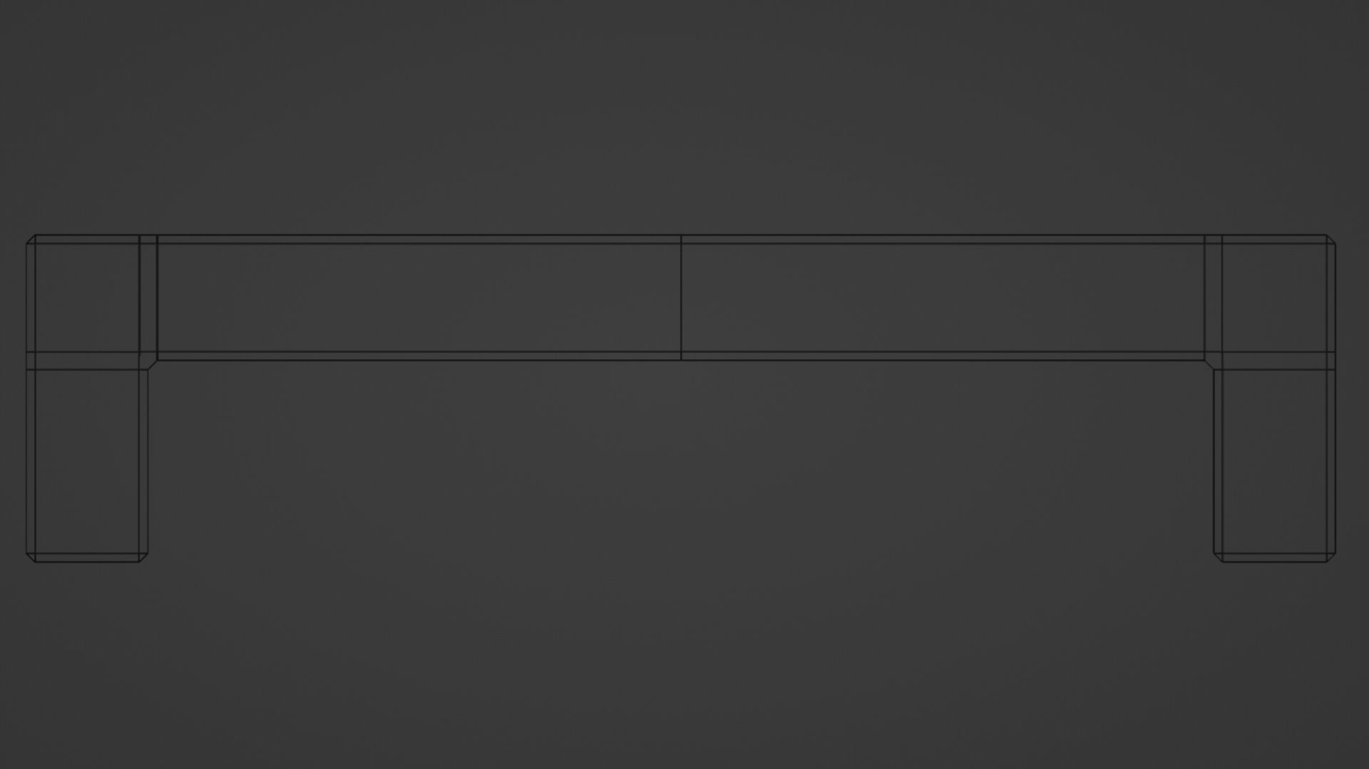 Concrete Bench 3D model_5