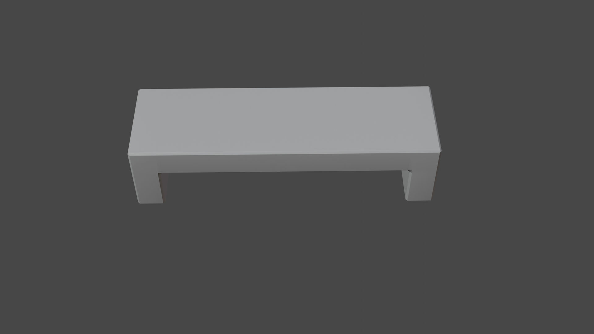 Concrete Bench 3D model_4