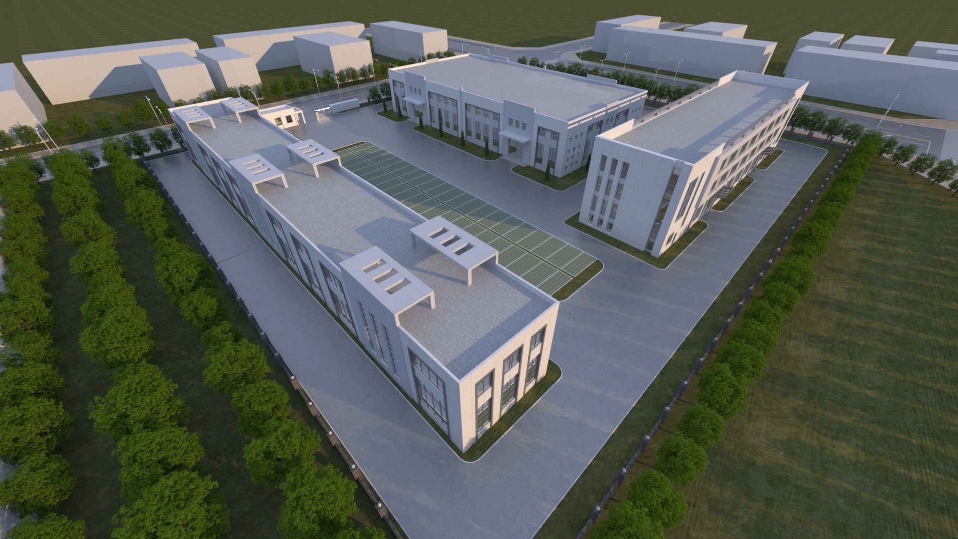 industrial building 3D model_3